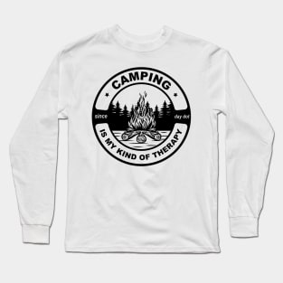 Camping is my kind of therapy Long Sleeve T-Shirt